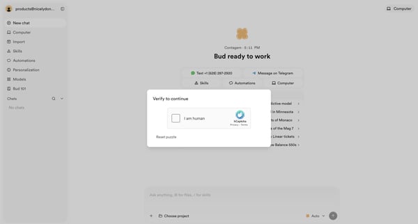 Bud - Your AI Worker screen