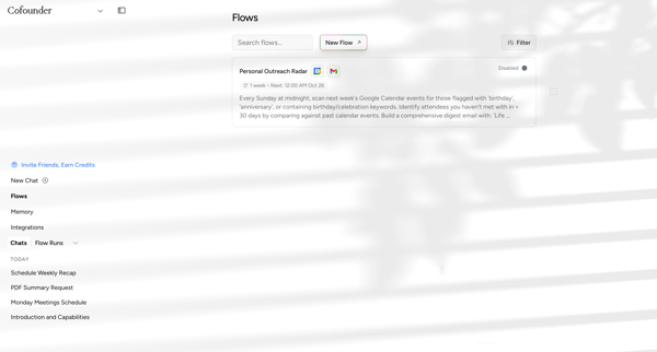 Cofounder screen