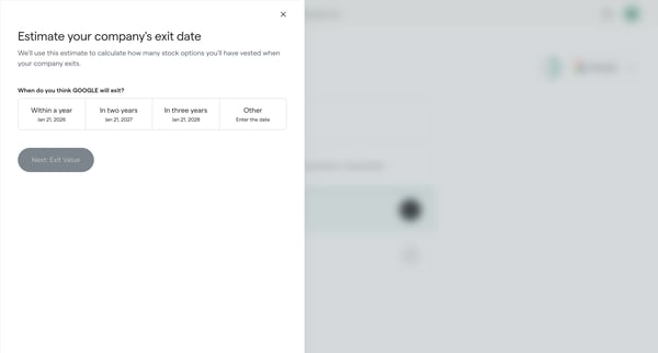 Equity Planner | Secfi screen