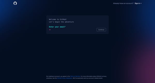 Join GitHub · GitHub screen