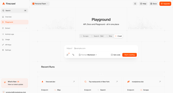 Firecrawl - The Web Data API for AI screen
