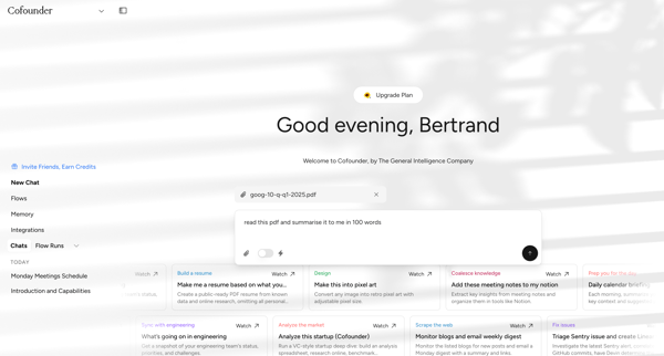 Cofounder screen