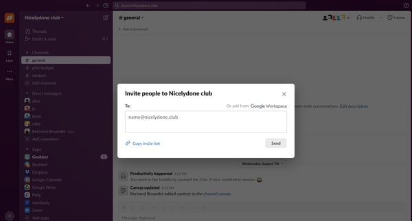 general Channel - Nicelydone club - 1 new item - Slack from Slack