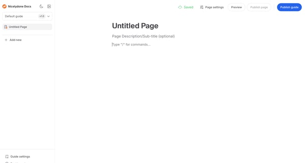 Untitled Page screen