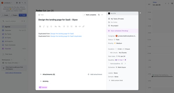 Design the landing page for SaaS - Slyce - Motion screen
