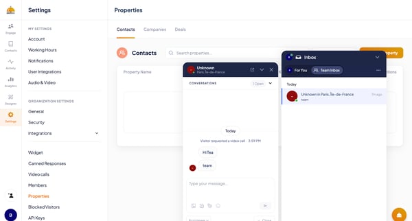 ServiceBell - Settings screen