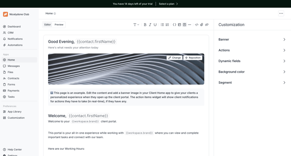 Assembly Dashboard – Nicelydone Club screen