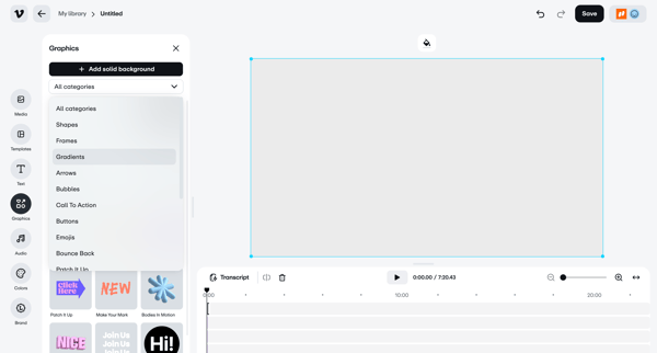 Vimeo screen