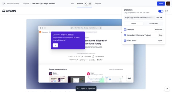 The Web App Design Inspiration Library • Nicely done | Arcade screen