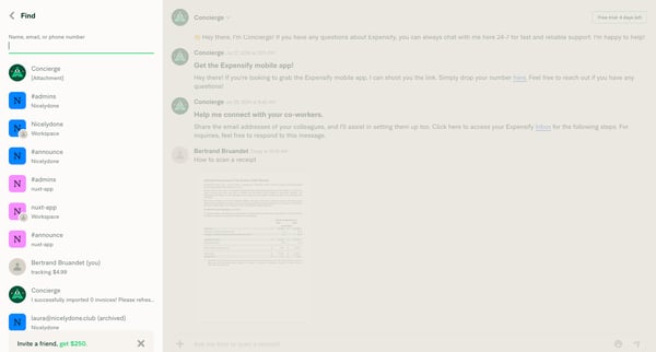 3 New Expensify screen
