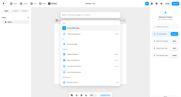 Untitled – Framer screen