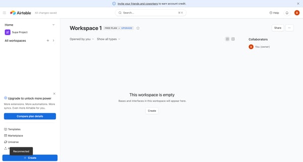 Airtable screen