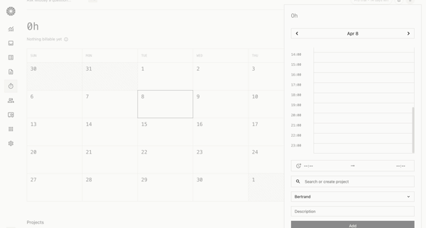 Tracker | Midday screen