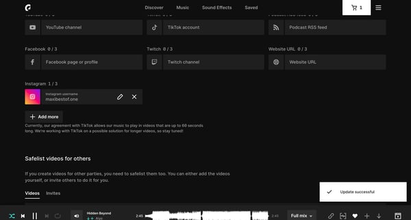 Manage account | Epidemic Sound from Epidemic Sound