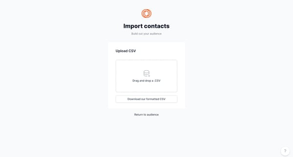 Import Contacts screen