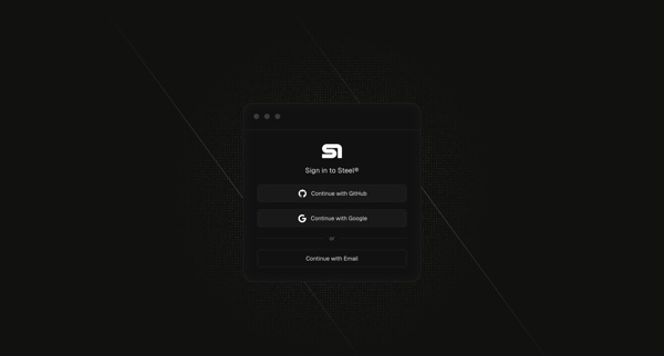 Steel | Open-source Headless Browser API screen