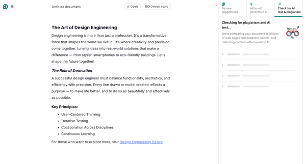 Grammarly screen