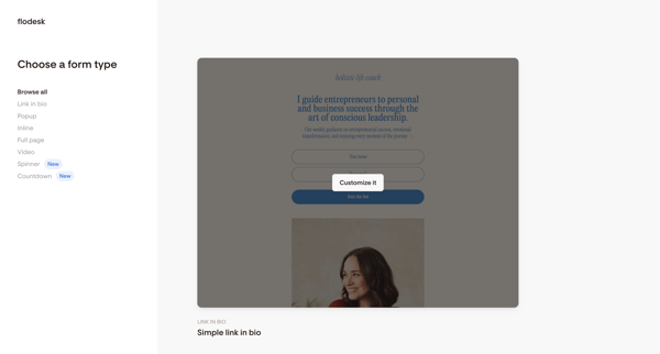Form templates | Flodesk from Flodesk