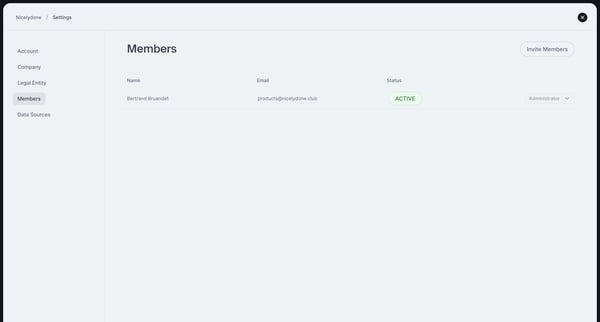 Members screen