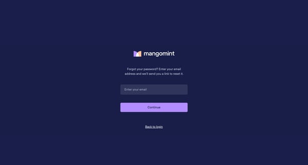 Mangomint App screen