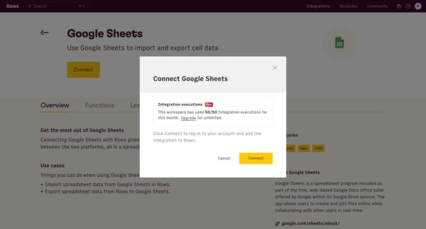 Rows The spreadsheet where data comes to life screen