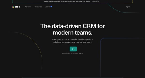 Attio the data-driven CRM screen
