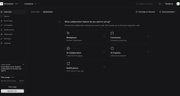 nicelydone (Development) | nicelydone (Development) | Quickstart from Liveblocks