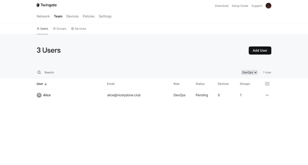 Users | Twingate Admin from Twingate