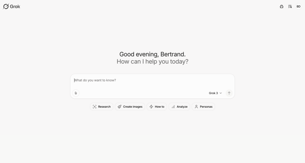 Grok screen