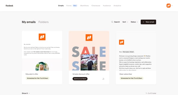 My emails | Flodesk from Flodesk
