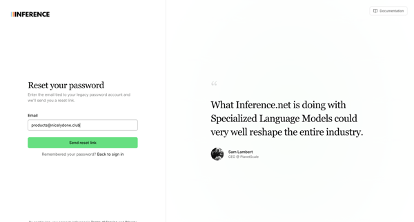 Inference.net | Full-Stack LLM Lifecycle Platform screen