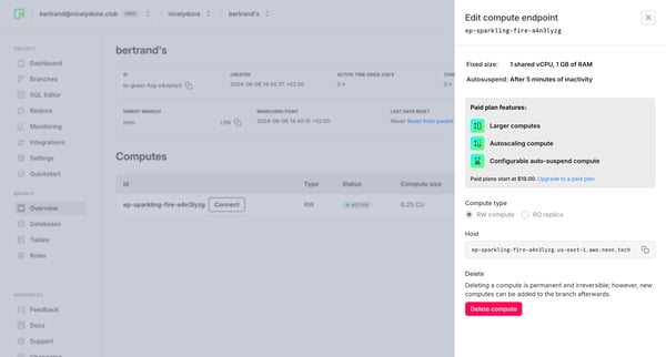 Neon Console screen