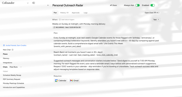 Cofounder screen