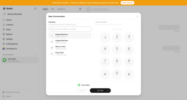 Chats - Your Inbox - Beside screen