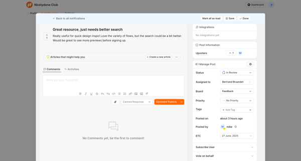 Great resource, just needs better search | Nicelydone Club screen