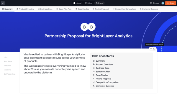 BrightLayer Analytics Expansion Workspace screen