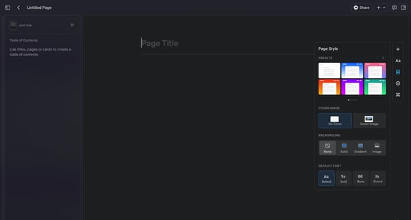 Untitled Page screen