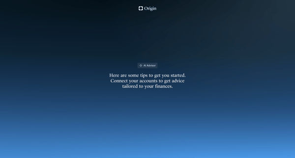 Origin Financial screen
