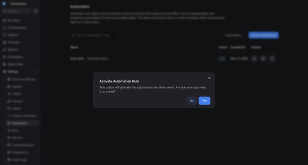 Chatwoot screen