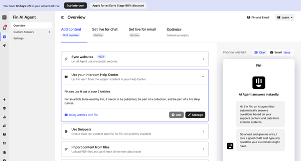 Overview | Nicelydone  Intercom screen