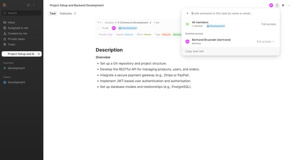 T-1 - Project Setup and Backend Development - Height screen