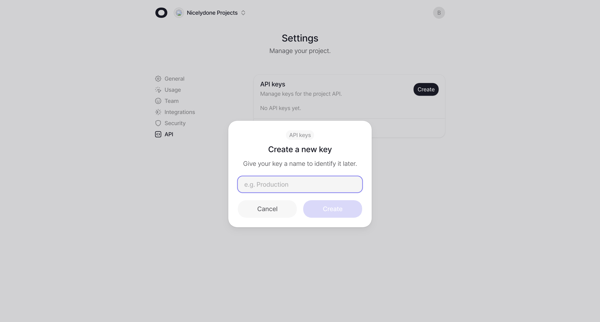 API keys - nicelydone.com - Visitors screen