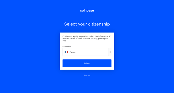 Coinbase screen
