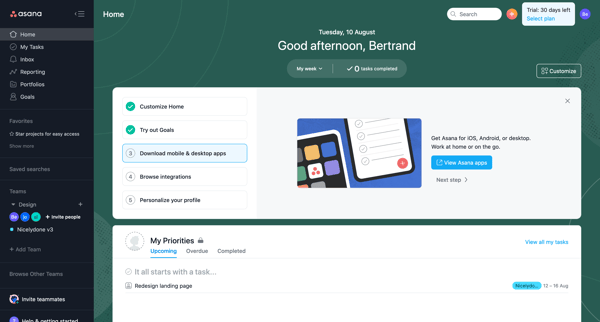 Home - Asana from Asana