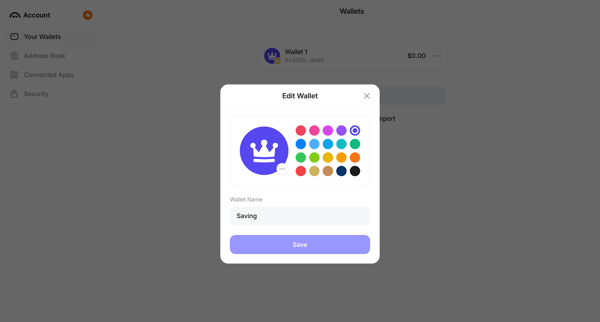 Aave Account screen