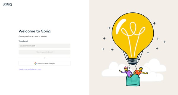 Sprig screen