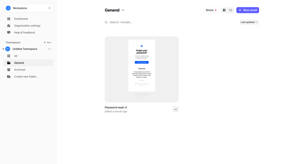 Dashboard — Tabular screen