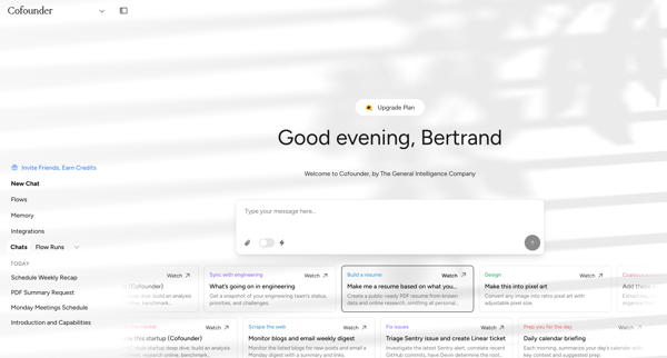 Cofounder screen
