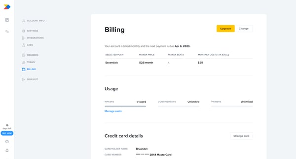 Productboard screen
