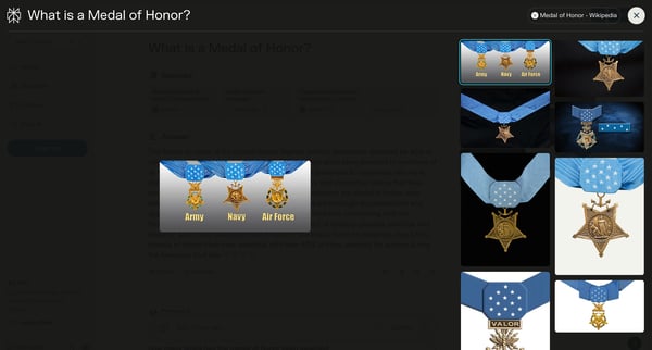 What is a Medal of Honor from Perplexity